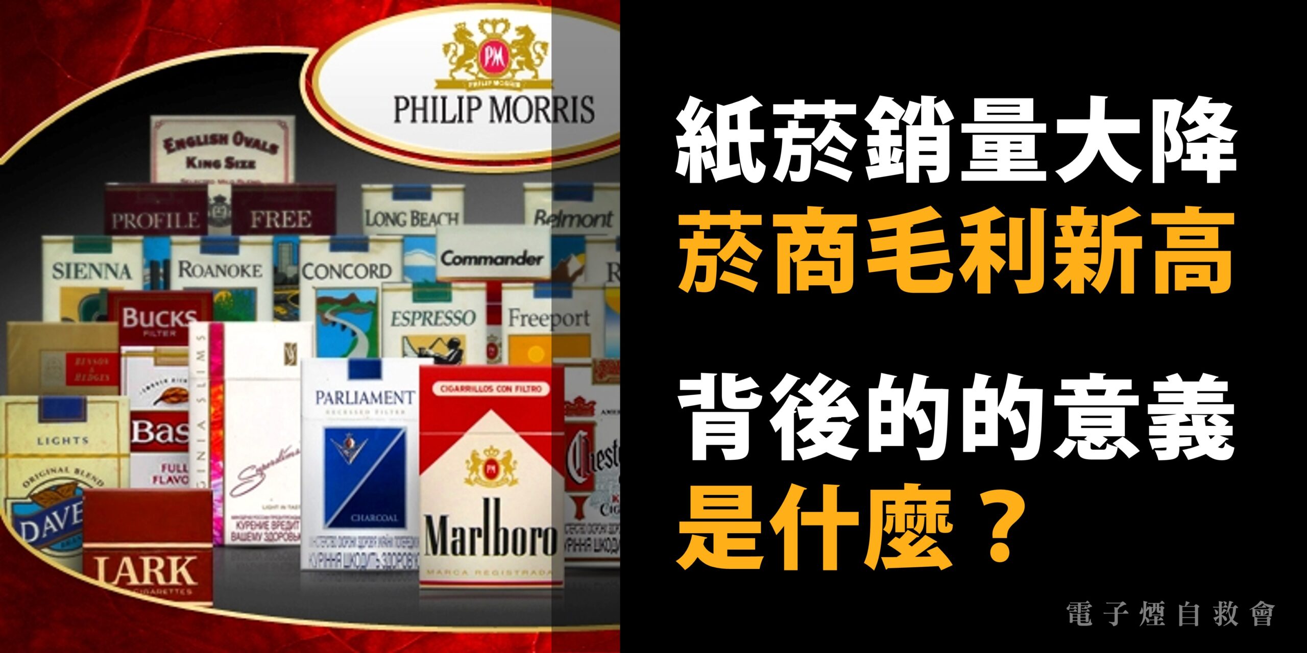 Read more about the article 【國際新聞】傳統紙菸銷量大幅下滑，菸商營收卻大幅上升？背後意義是什麼？